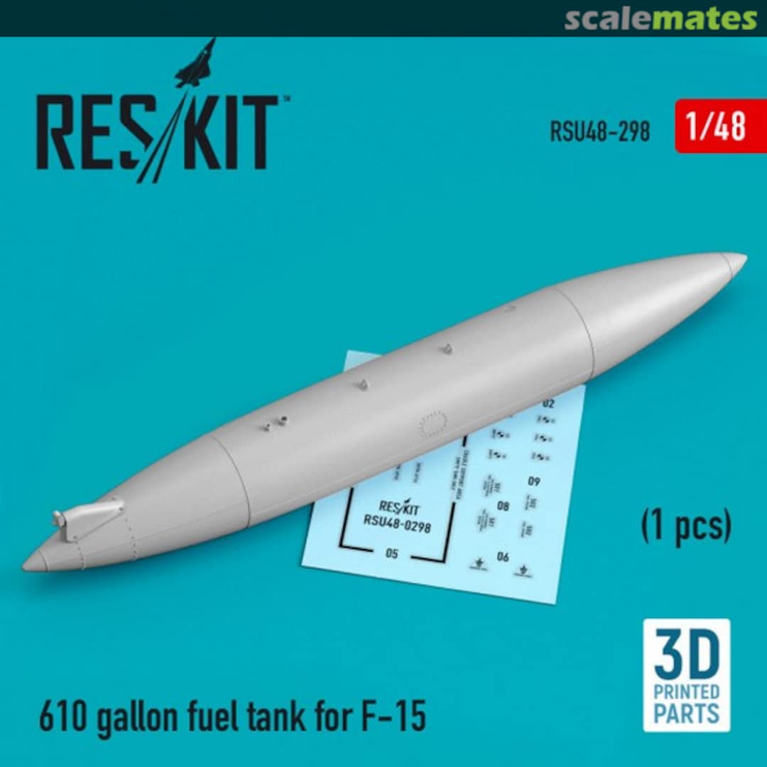 Boxart F-15 Eagle - 610 Gallon Fuel Tank RSU48-0298 ResKit