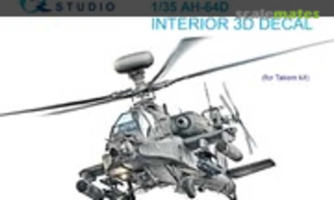 1:35 AH-64D interior 3D decals (with 3D-printed resin parts) (Quinta Studio QD+35106)