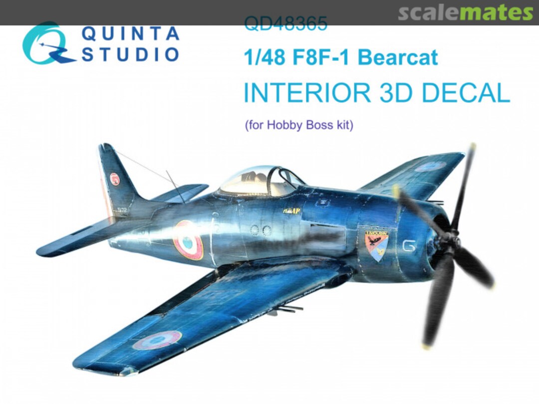 Boxart F8F-1 Bearcat interior 3D decals QD48365 Quinta Studio