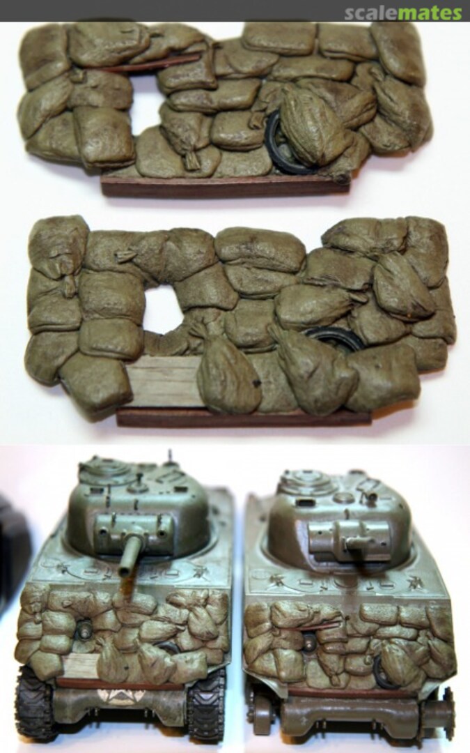 Boxart Sandbag Fronts for M4A3 Sherman Set 2 (2pcs) - Tamiya - SB002 Value Gear