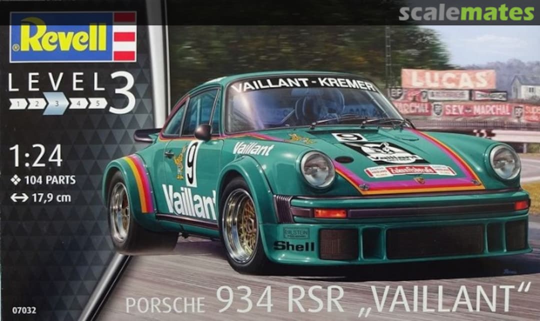 Boxart Porsche 934 RSR "Vaillant" 07032 Revell