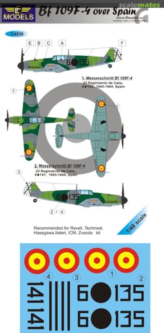 Boxart Messerschmitt BF-109F-4 over Spain C4836 LF Models