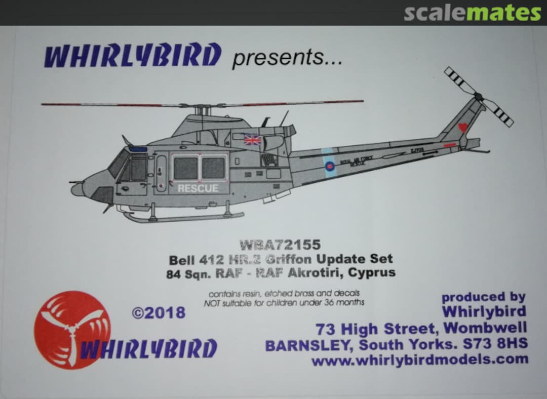 Boxart Bell 412 HR.2 Griffon Update Set 84 Sqn RAF Akrotiri, Cyprus WBA72155 Whirlybird