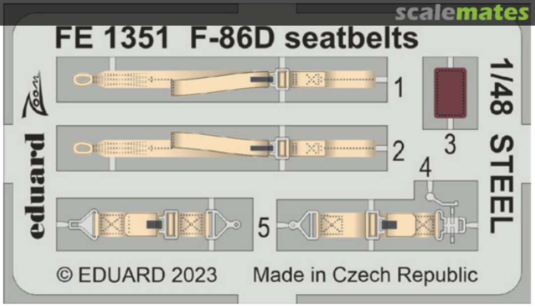 Boxart F-86D seatbelts FE1351 Eduard