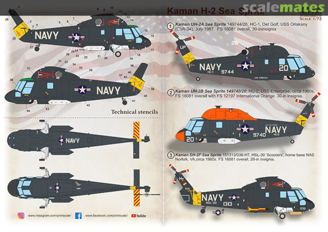 Boxart Kaman H-2 Sea Sprite 72-488 Print Scale