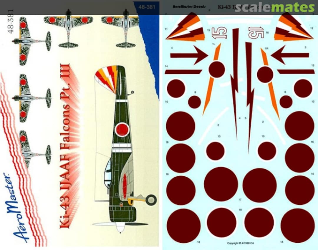 Boxart Ki-43 IJAAF Falcons Pt. III 48-381 AeroMaster