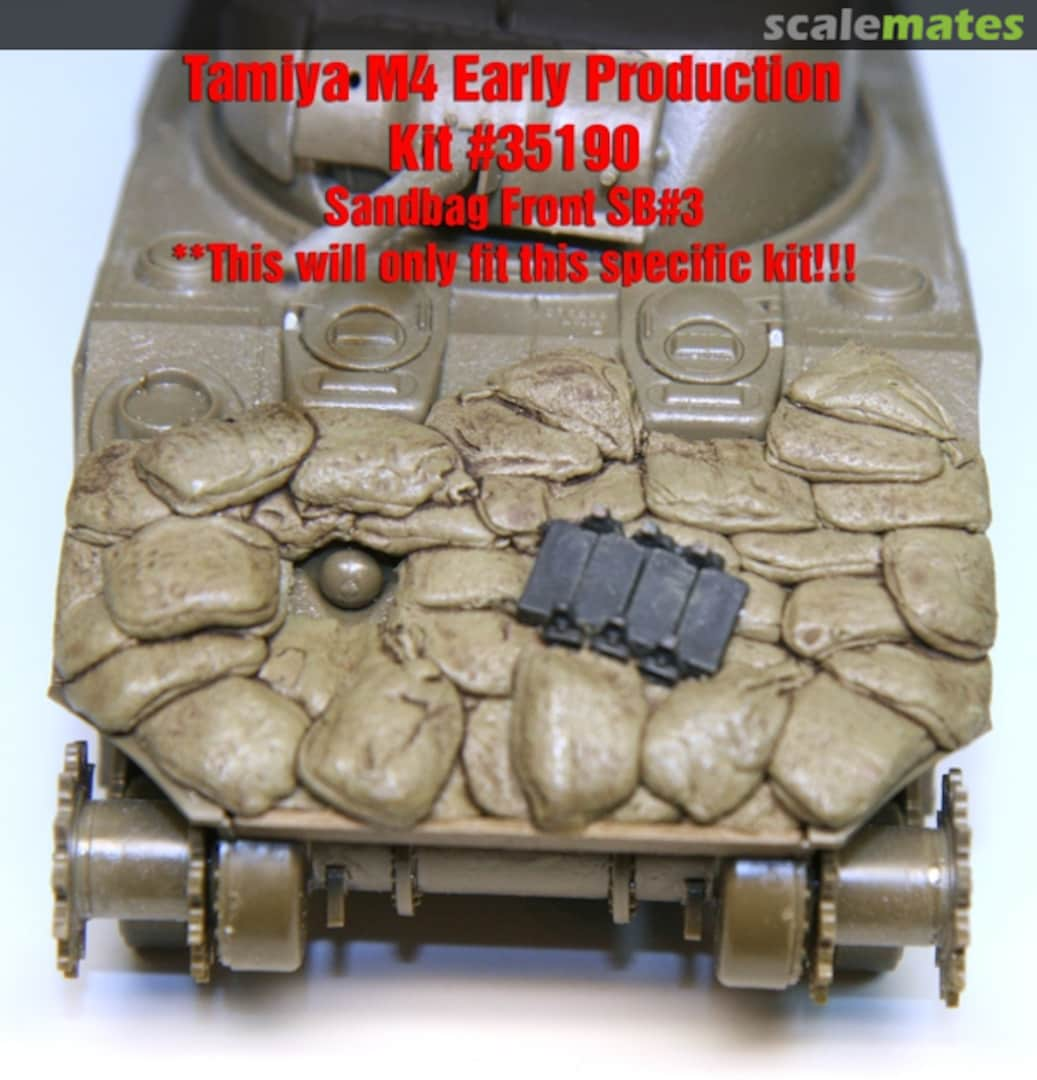 Boxart Sandbag Fronts for M4 (Early Production) Sherman - Tamiya 35190 - SB003 Value Gear