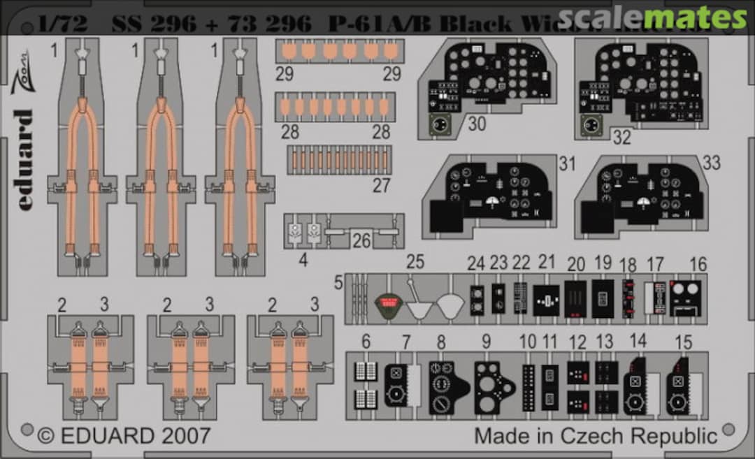 Boxart Northrop P-61A/B Black Widow interior S.A. SS296 Eduard