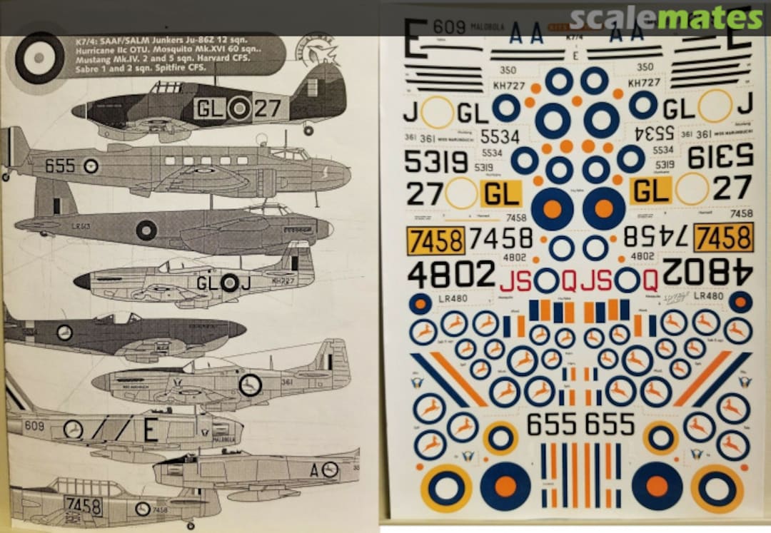 Boxart South Africa Air Force / Suid-Afrikaanse Lugmag K7/4 Kits at War