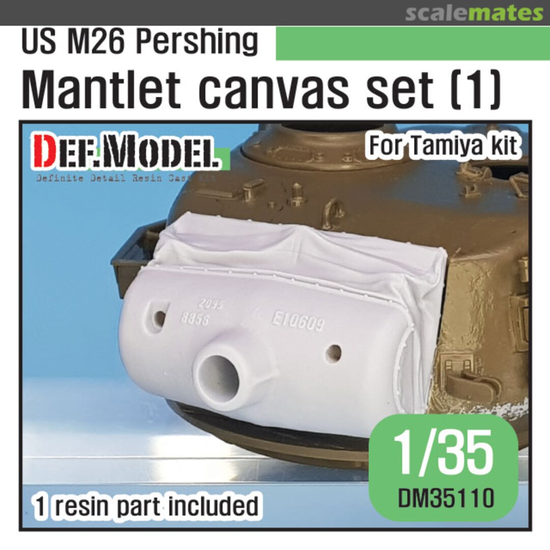 Boxart US M26 Pershing Mantlet Canvas cover set(1) DM35110 Def.Model