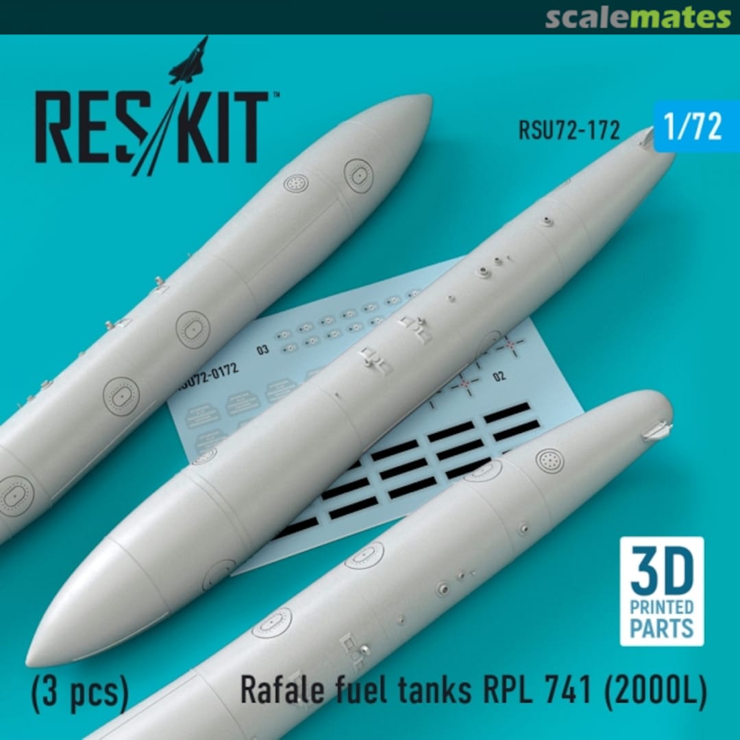 Boxart Rafale - Fuel Tanks RPL 741 (2000L) RSU72-172 ResKit