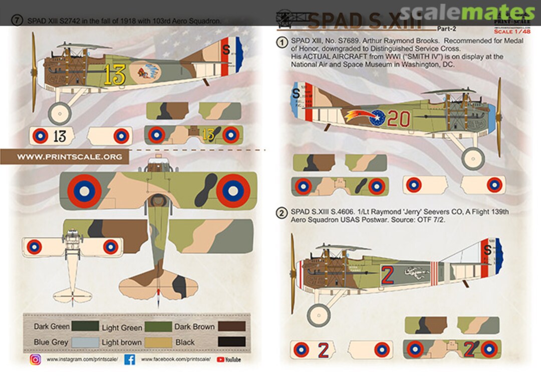 Boxart SPAD S.XIII 48-245 Print Scale