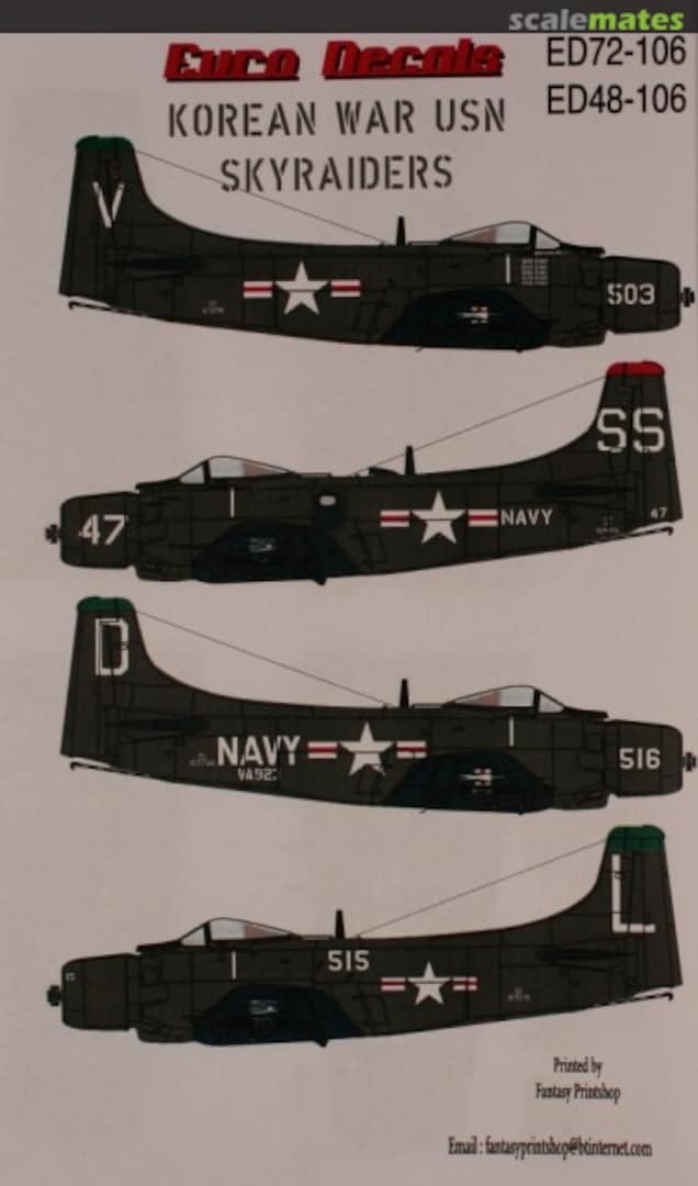 Boxart Skyraiders ED72-106 Euro Decals