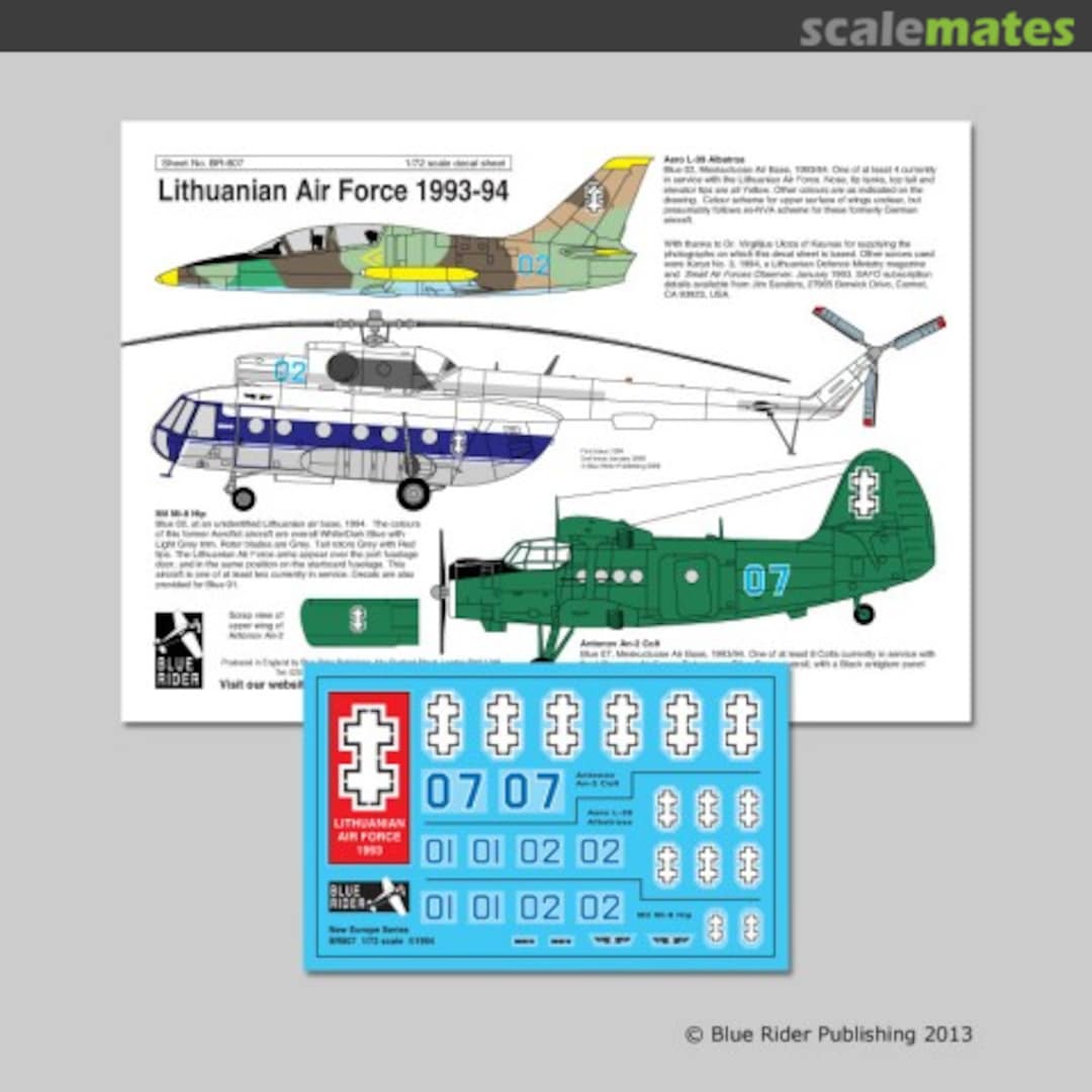 Boxart Lithuanian Air Force 1993 - 04 BR807 Blue Rider