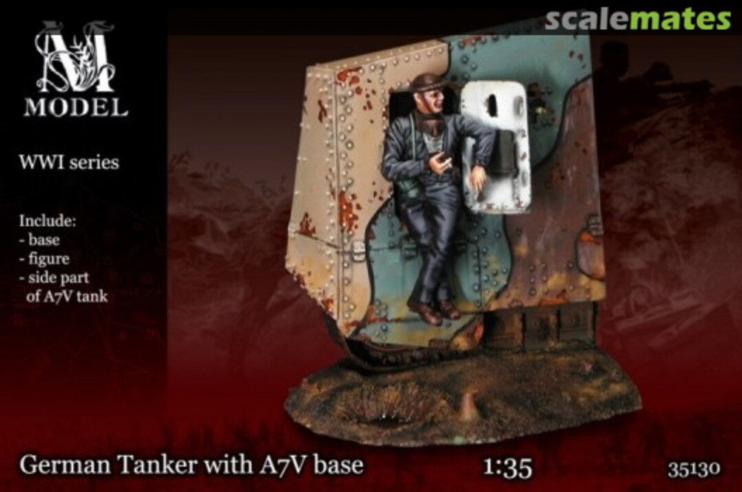 Boxart German Tanker with A7V base 35130 M-Model