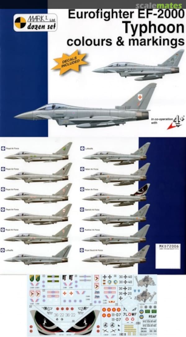 Boxart Eurofighter EF-2000 Typhoon colours & markings MKD72006 Mark I