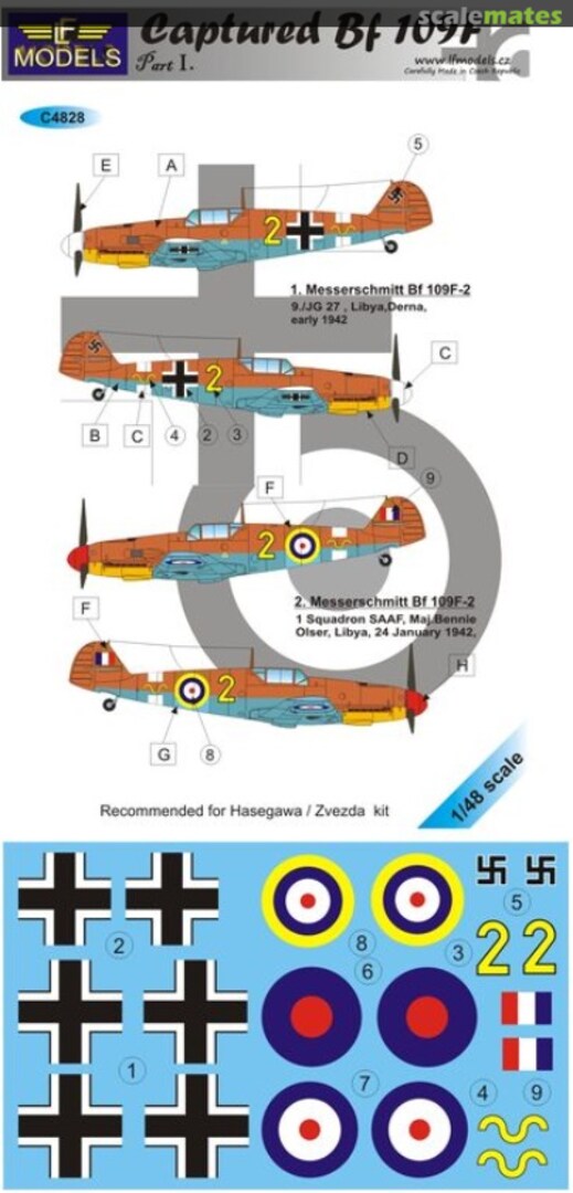 Boxart Captured Bf 109F Part I. C4828 LF Models