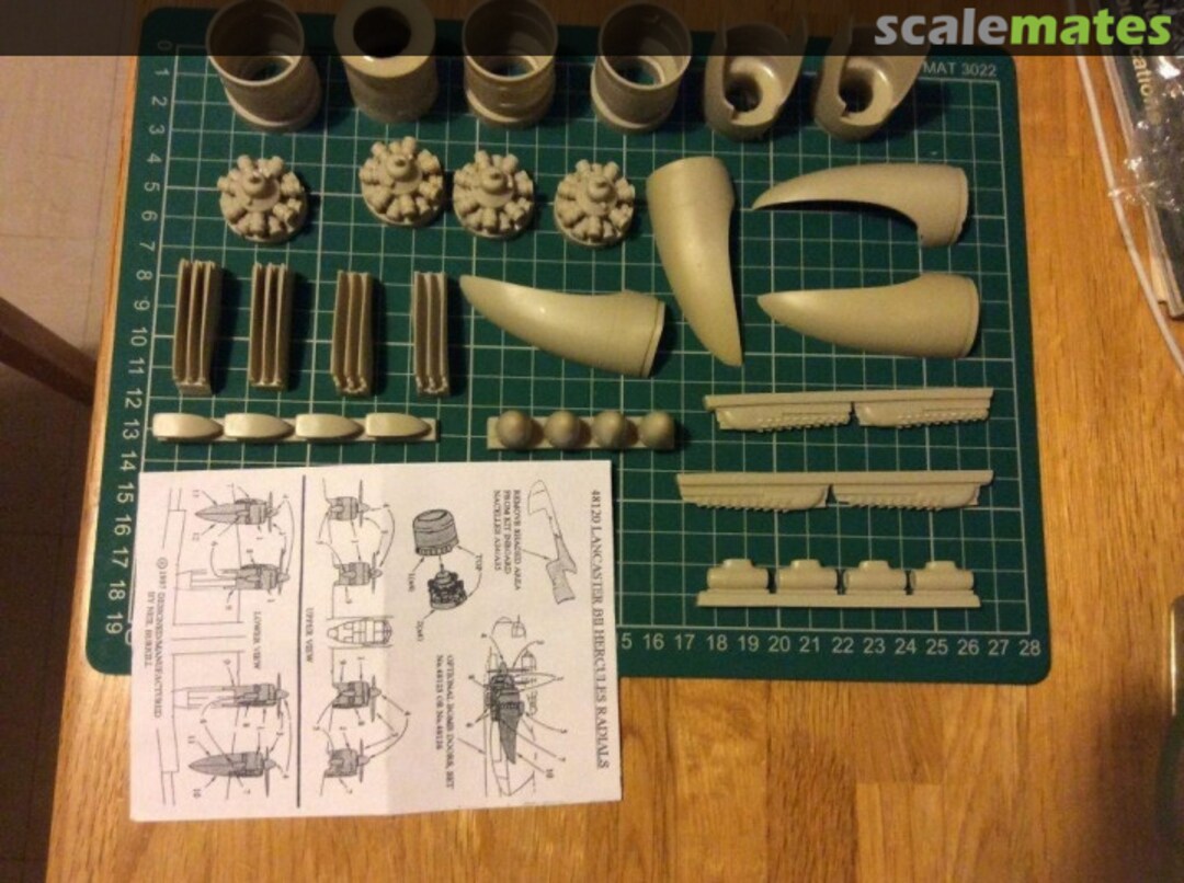 Boxart Lancaster B.II Hercules Radial Engines and Nacelles 48120 Paragon Designs