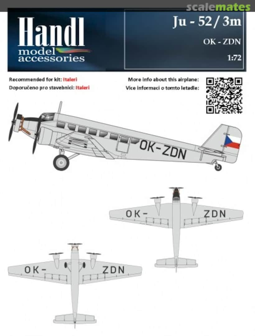 Boxart Ju-52 / m3 OK-ZDN 071072 Handl