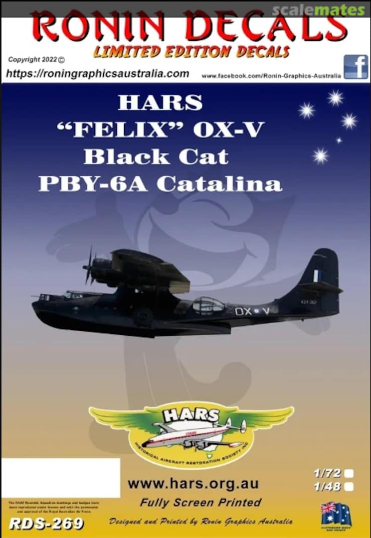 Boxart HARS "FELIX" OX-V Black Cat Catalina RDS-269 Ronin Decals