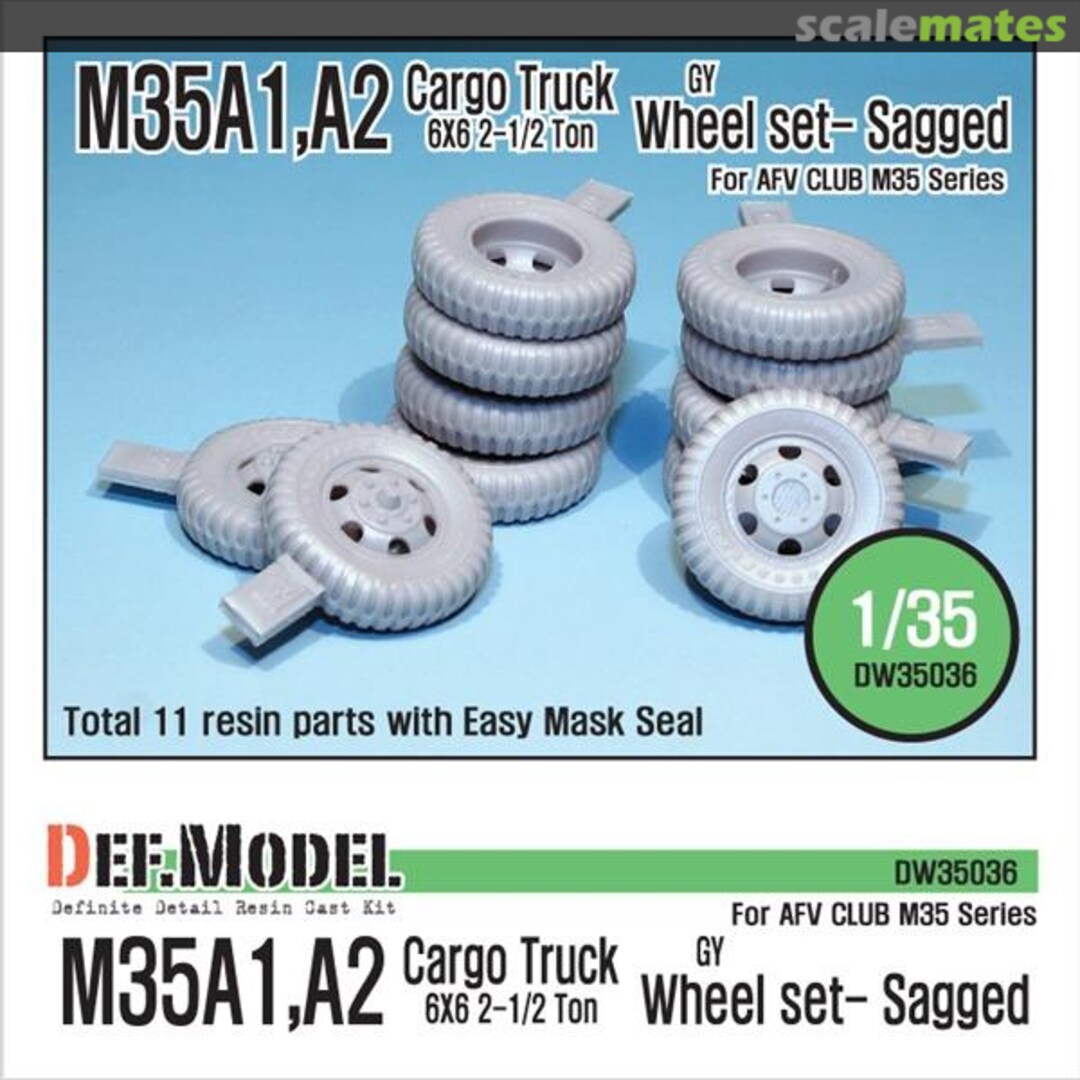 Boxart U.S M35 Cargo truck GY sagged wheel set DW35036 Def.Model