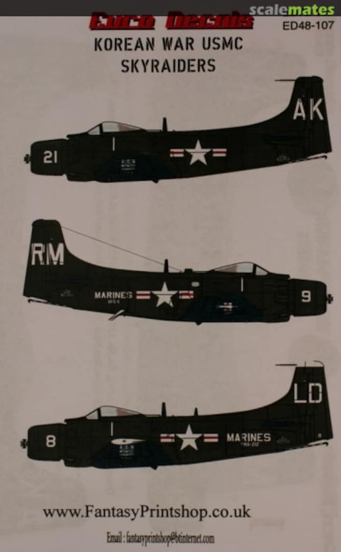 Boxart Skyraiders ED72-107 Euro Decals