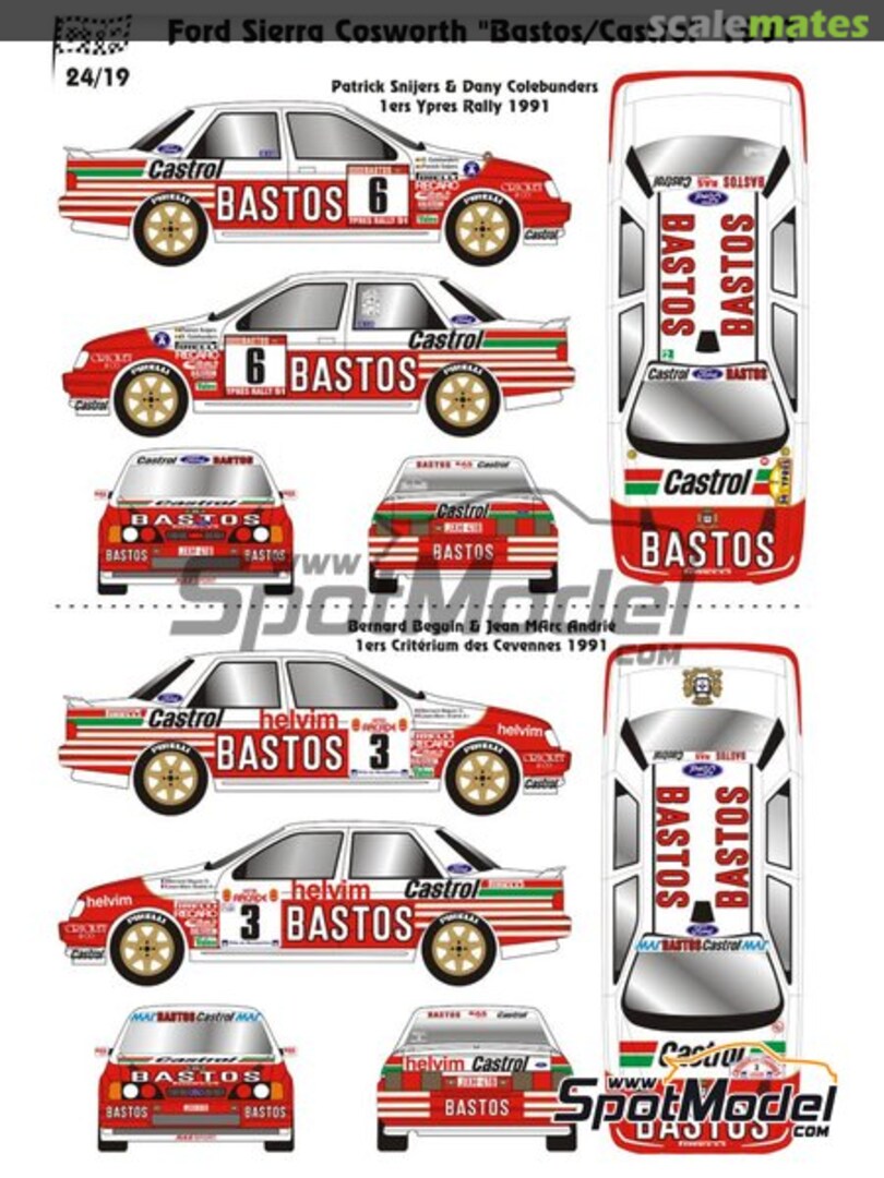 Boxart Ford Sierra Cosworth 4x4 Group A Bastos Castrol #3, 6 CTR2419 Renaissance