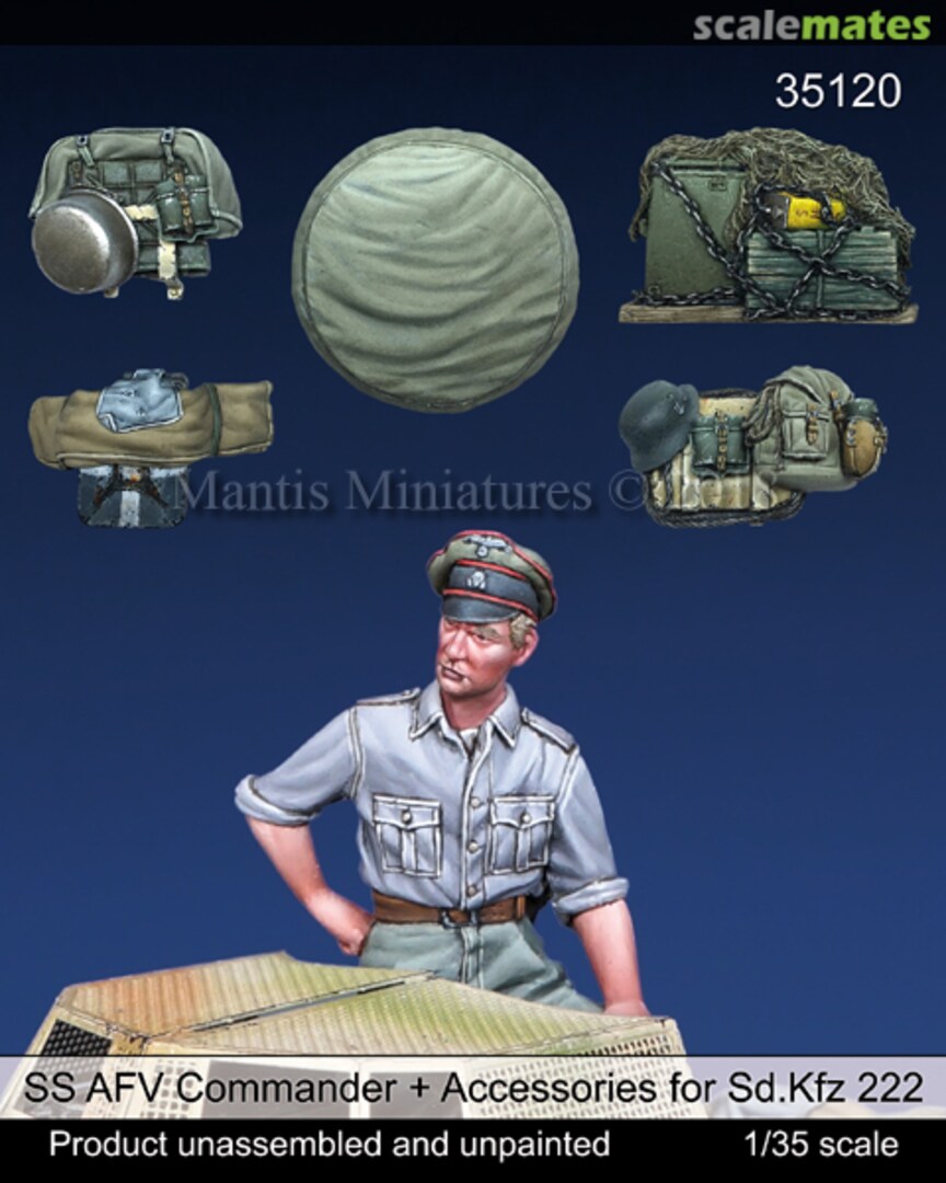 Boxart German WSS AFV Commander & accessories set for Sd.Kfz. 222 - Tamiya - 35120 Mantis Miniatures