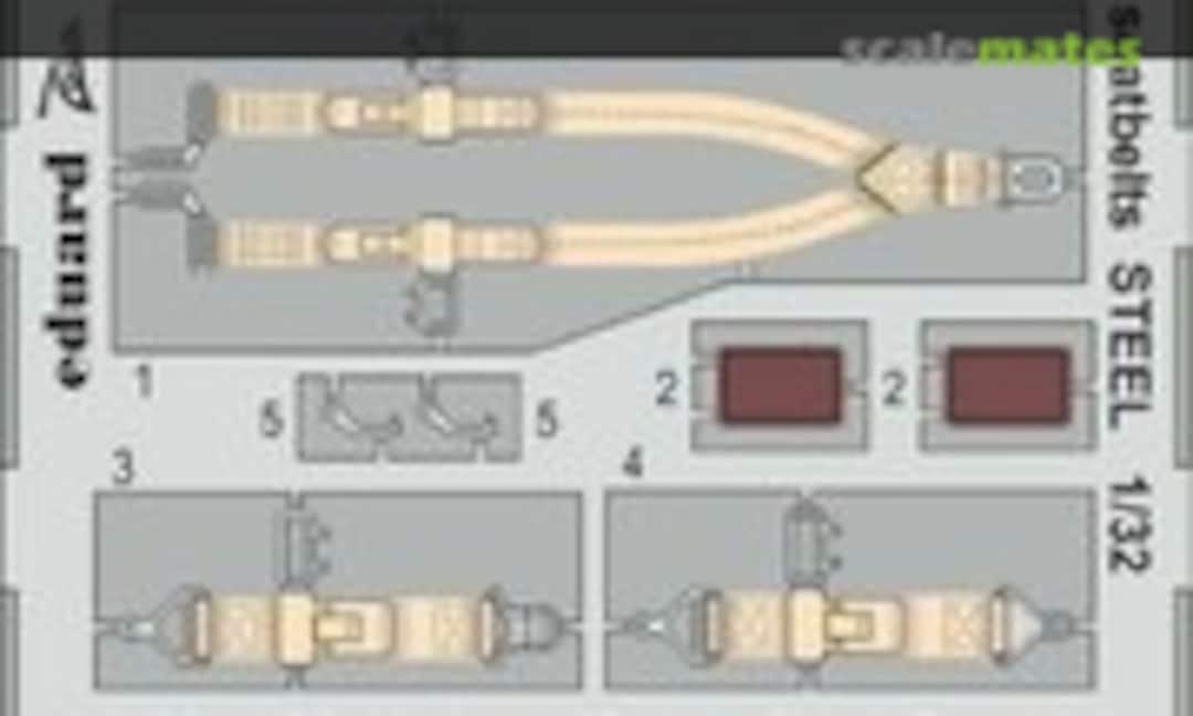 1:32 P-51D interior late ser. 20-35 seatbelts STEEL (Eduard 33232)