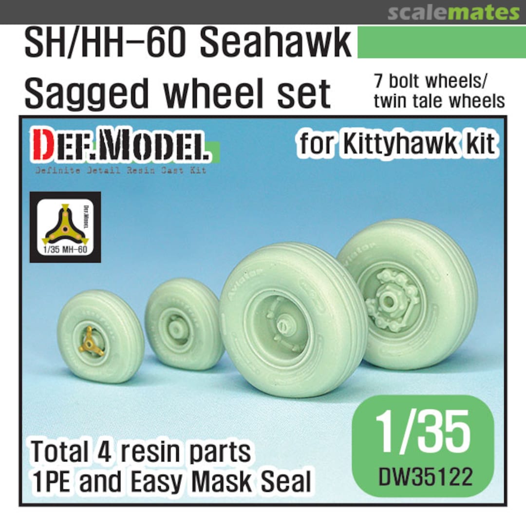 Boxart SH/HH-60 Seahawk Sagged Wheel set DW35122 Def.Model