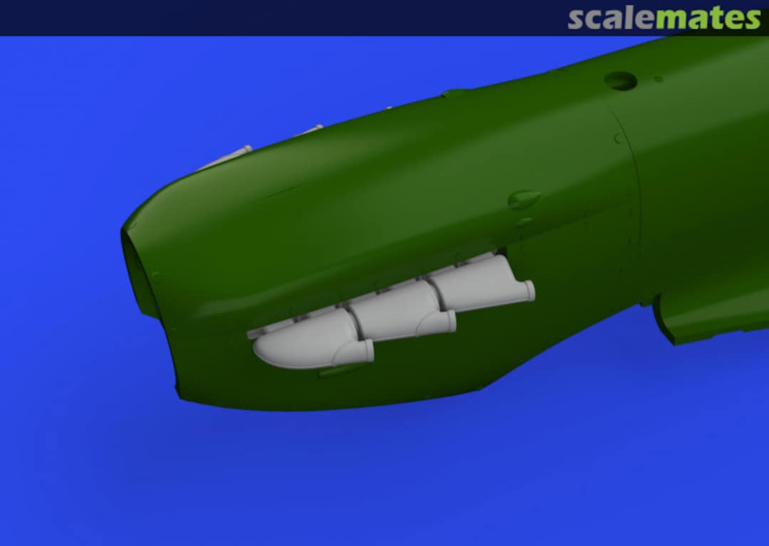 Boxart Spitfire Mk.V three-stacks exhausts rounded 648667 Eduard