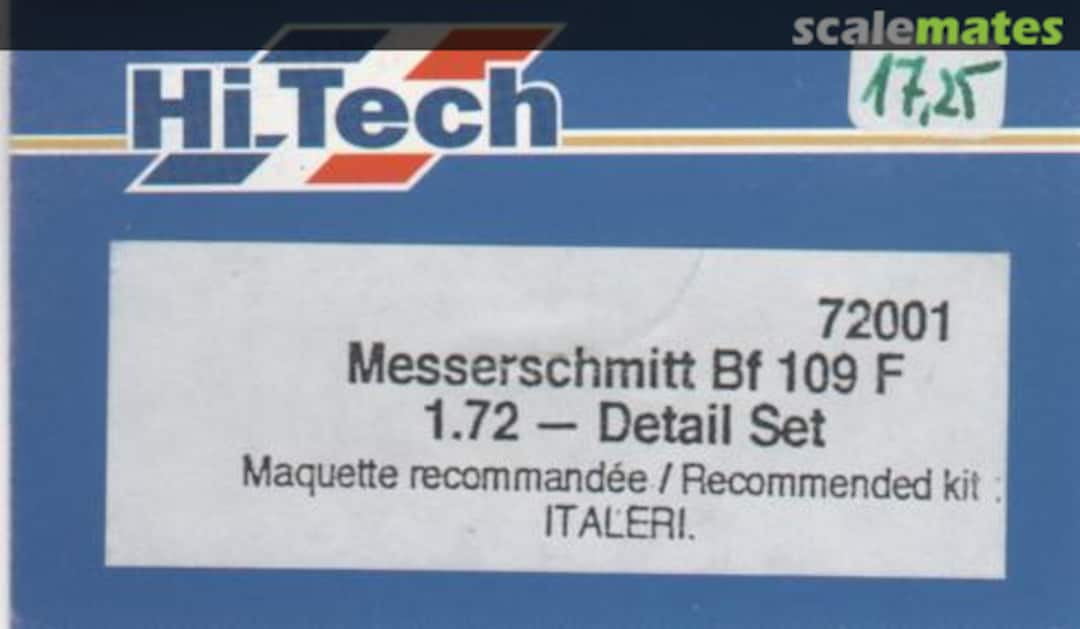 Boxart Messerschmitt Bf 109 F detail set 72001 Hi-Tech