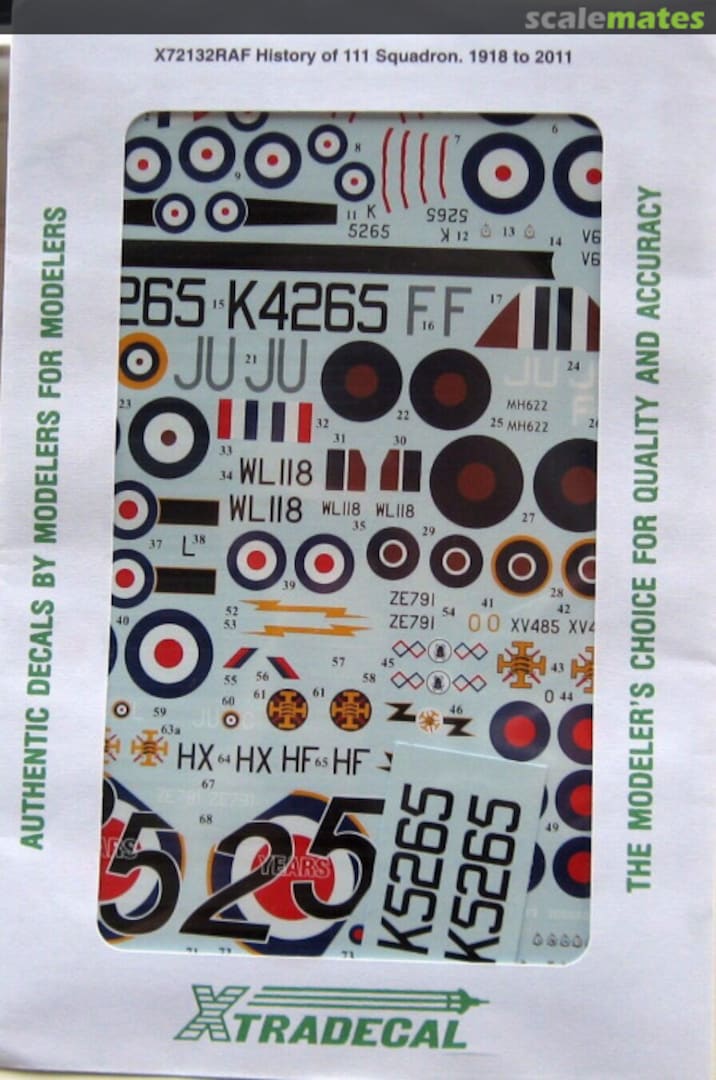 Boxart RAF History of 111 Squadron 1918-2011 X72132 Xtradecal