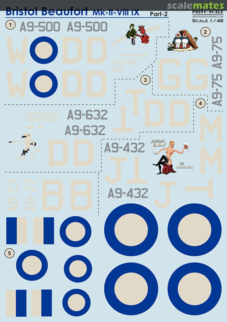 Contents Bristol Beaufort Mk-II-VIII IX 48-240 Print Scale