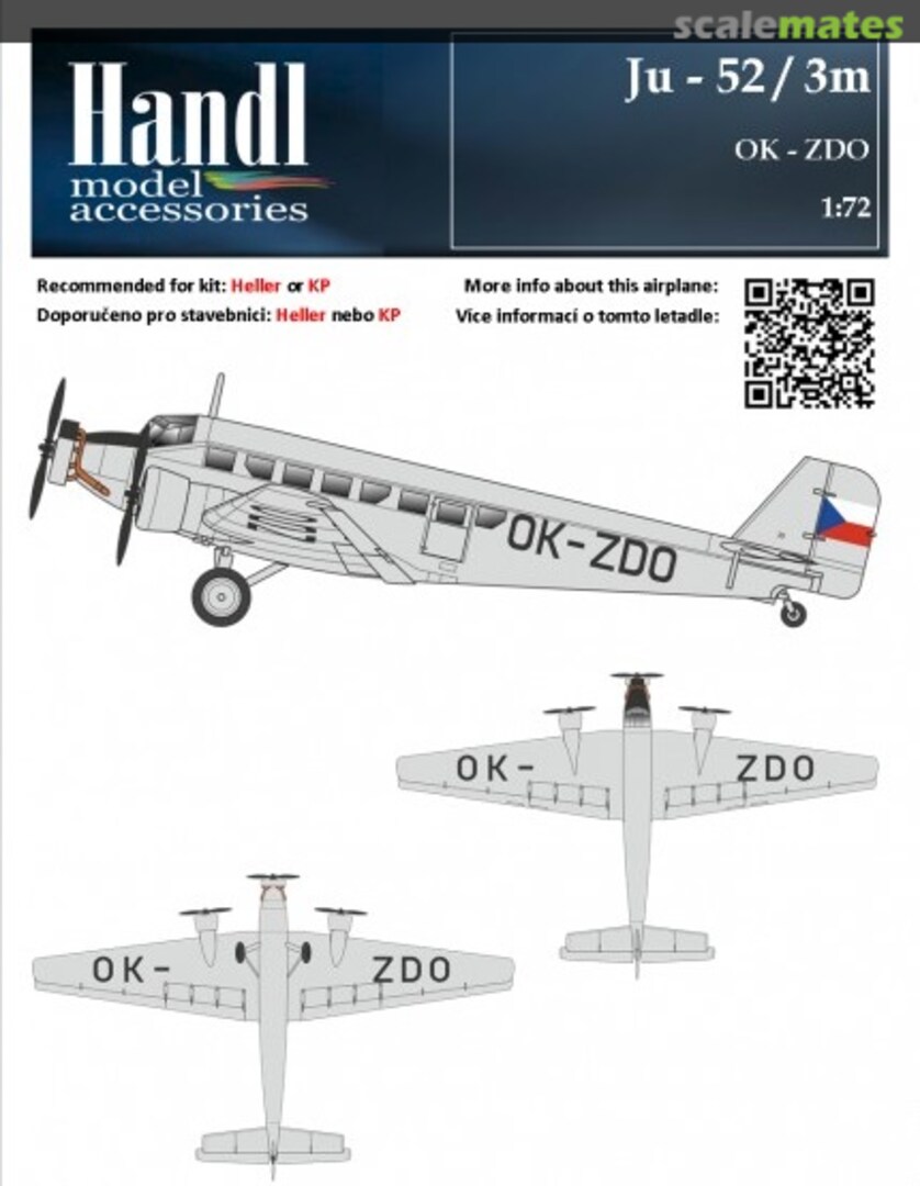 Boxart Ju-52 / m3 OK-ZDO 061072 Handl