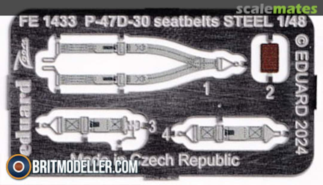 Boxart P-47D-30 Seatbelts - Steel FE1433 Eduard