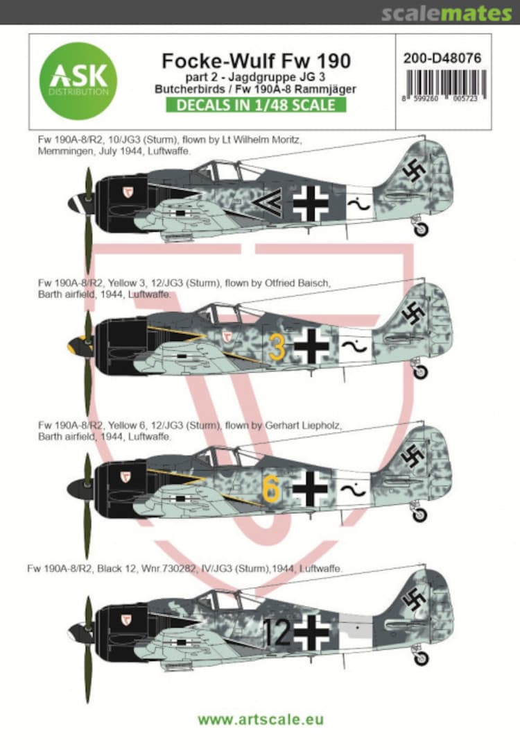 Boxart Focke-Wulf Fw 190A-8/R2 part 2  200-D48076 ASK