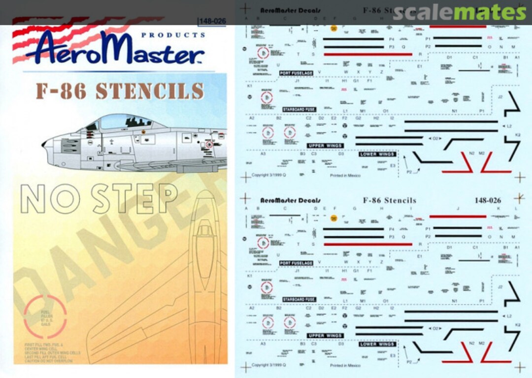 Boxart F-86 Stencils 148-026 AeroMaster