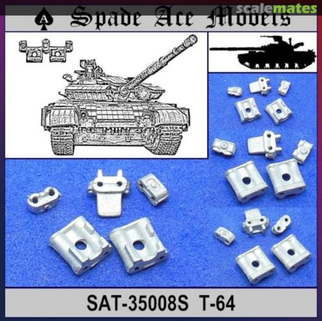 Boxart Metal Track Russian T-64 Special SAT-35008S Spade Ace Models