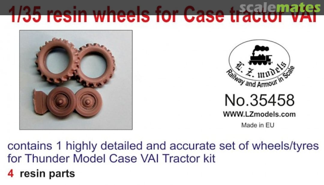 Boxart wheels for tractor Case VAI 35458 L.Z. Models