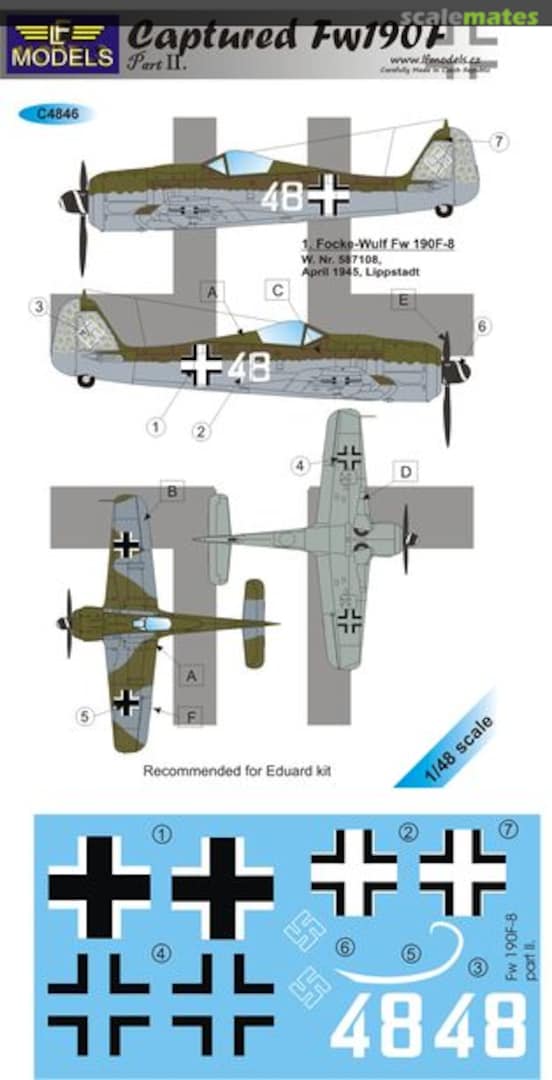 Boxart Captued Fw 190F - Recommended for Eduard Kit C4846 LF Models