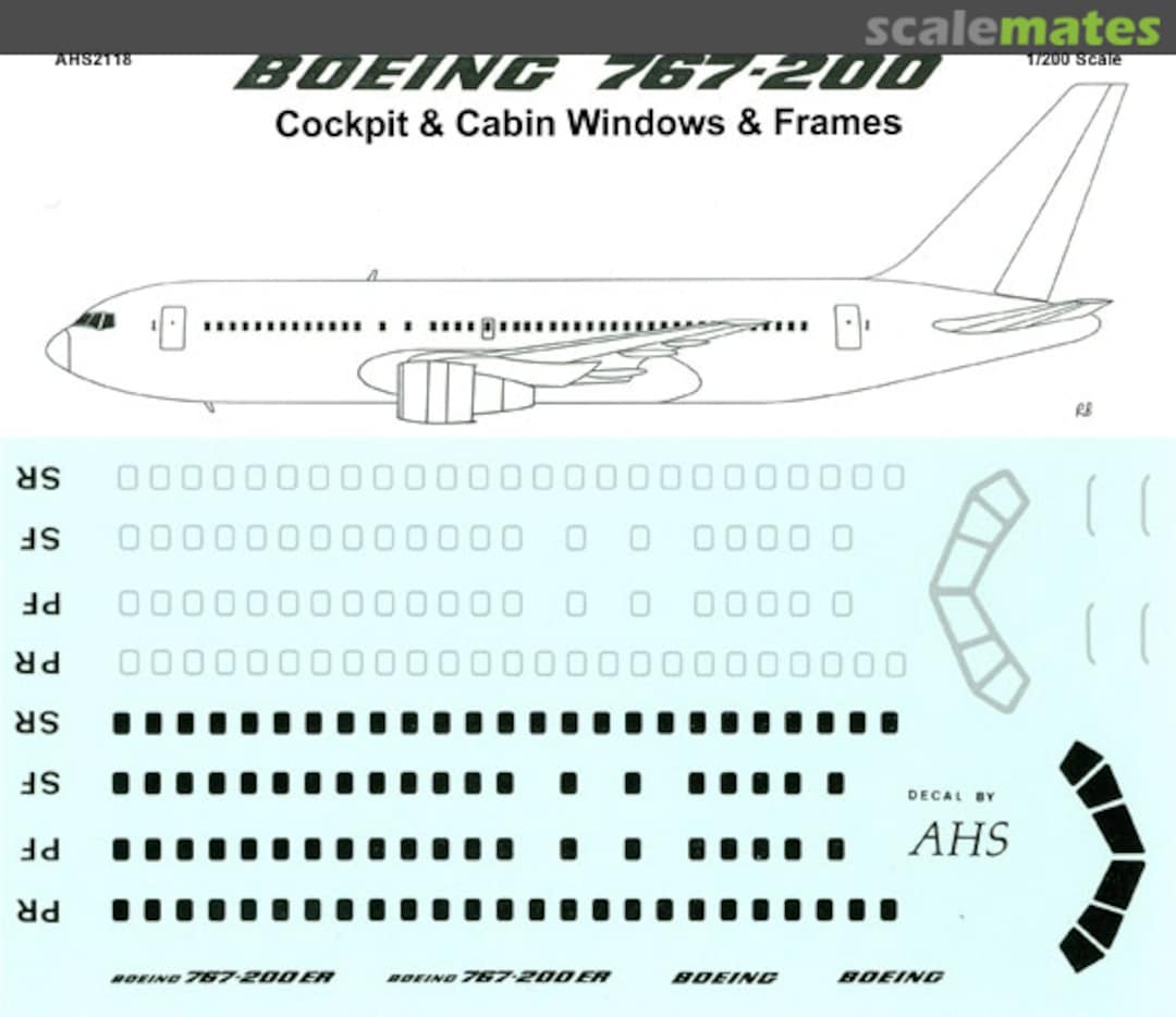 Boxart Boeing 767-200 AHS2118 Airline Hobby Supplies