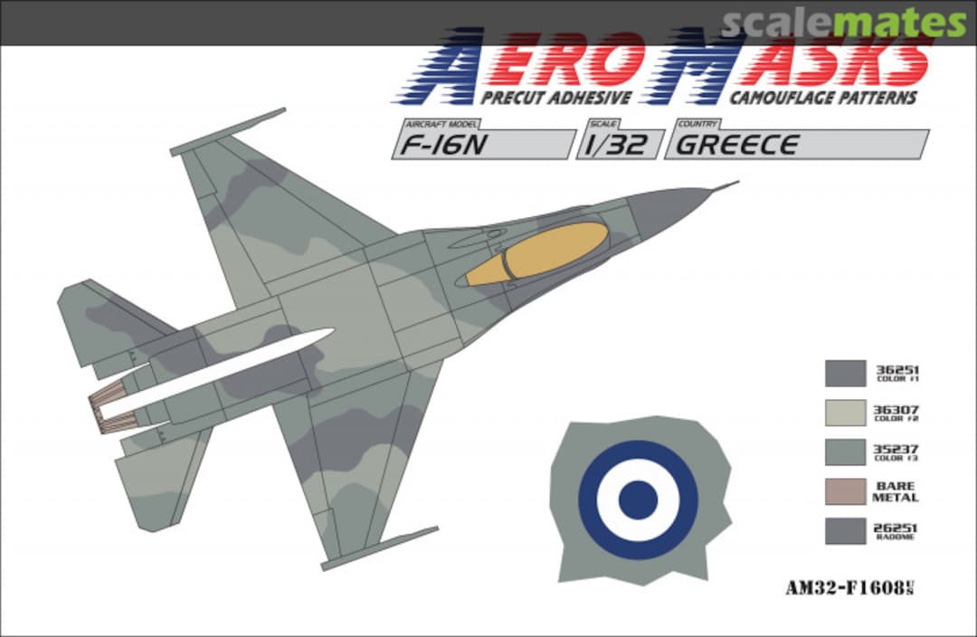 Boxart F-16N Greece AM32-F1608 AeroMasks