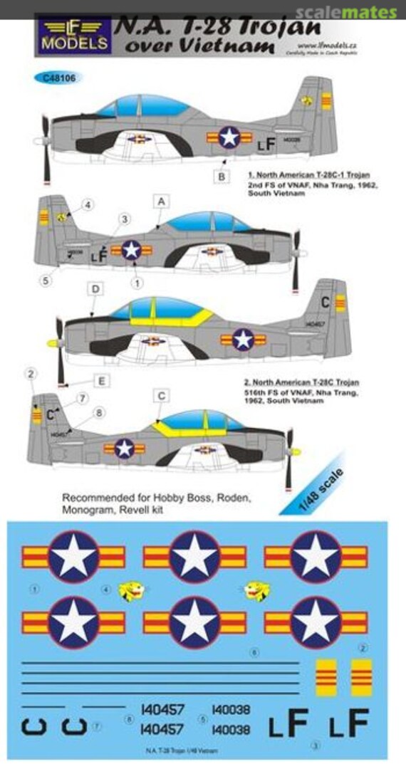 Boxart North-American T-28 Trojan over Vietnam C48106 LF Models