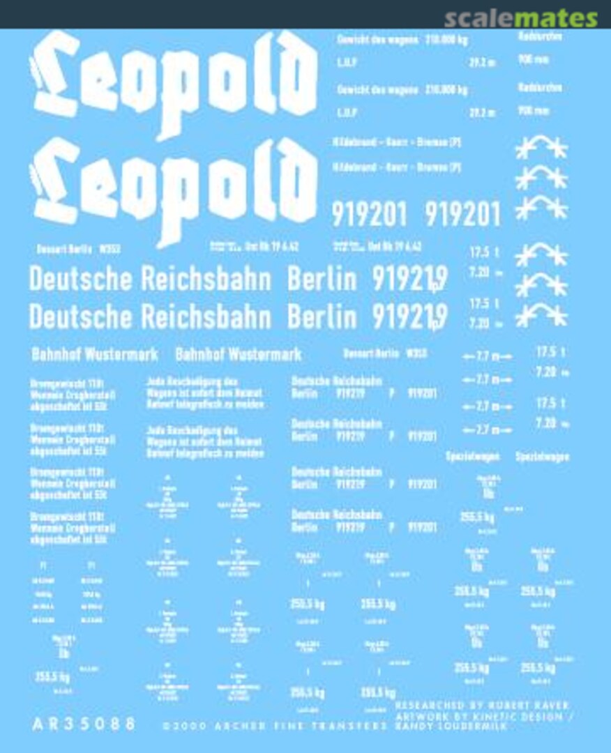 Boxart German Leopold railgun markings AR35088 Archer