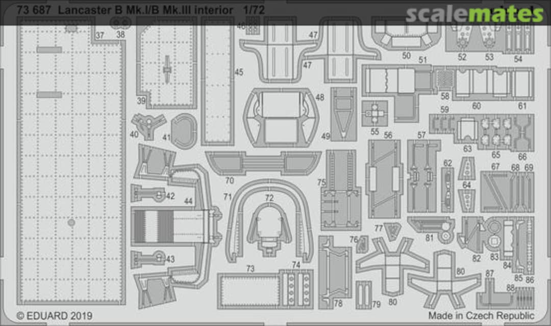 Boxart Lancaster B Mk.I/B Mk.III interior 73687 Eduard