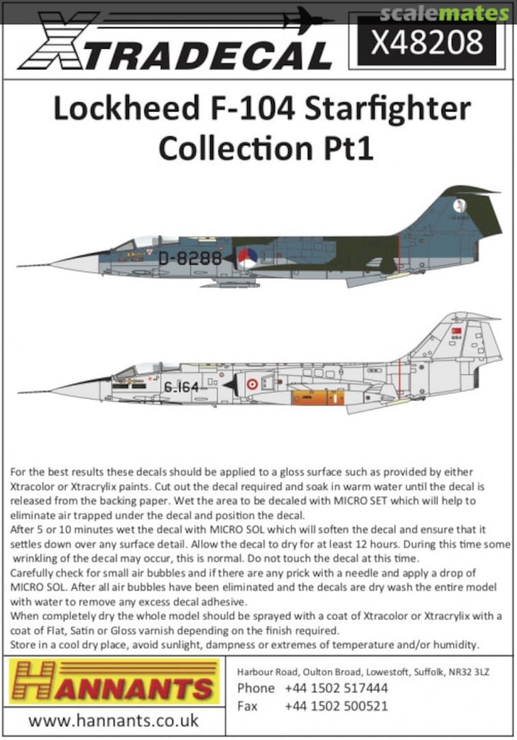 Boxart Lockheed F-104 Starfighter Collection X48208 Xtradecal