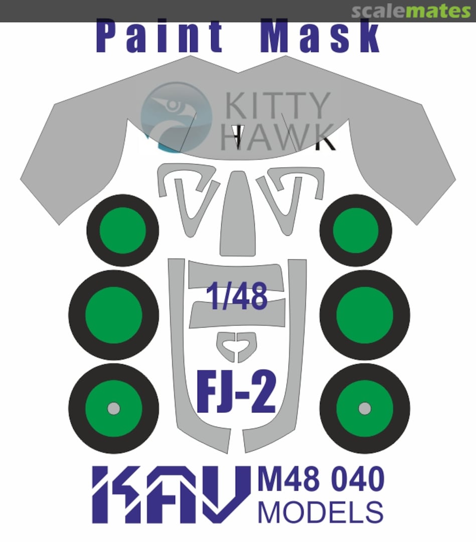 Boxart Paint mask for FJ-2 Fury (Kitty Hawk) KAV M48 040 KAV models