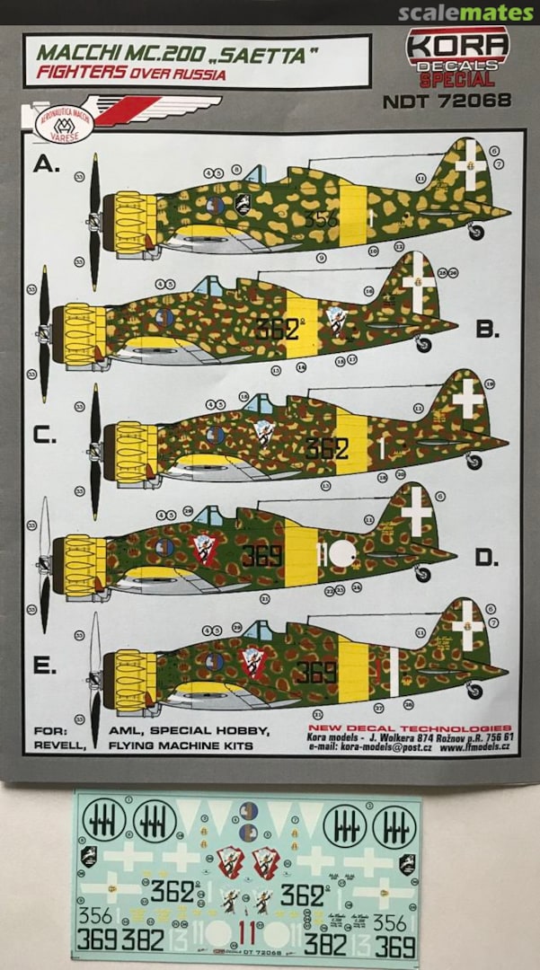 Boxart Macchi MC.200 "Saetta" NDT72068 Kora Models