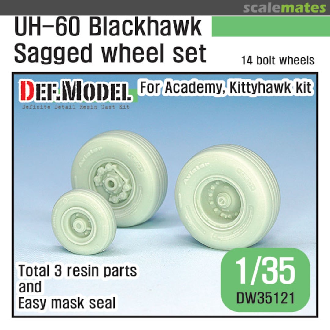 Boxart UH-60 Black Hawk Sagged Wheel set DW35121 Def.Model